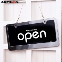 아트사인 OPEN표지판7802 OPEN CLOSED 스텐 31x16