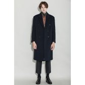 커스텀멜로우 customellow solid double button long coat cqcaw18733nyx n3f9