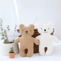 오가닉 곰 루루 미니 애착 인형 만들기 임산부 태교바느질 DIY