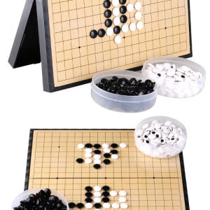 접이식 자석 바둑판 세트 중형(가로 x 세로 28cm) 대형(가로 x 세로 37cm) 성인 어른 남자 여자 휴게실 쉼터 오목 휴대용자석바둑판