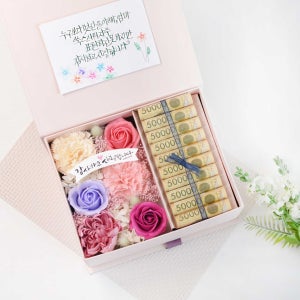 (당일발송) 플라워 용돈박스 어버이날 카네이션 선물, 고은트리