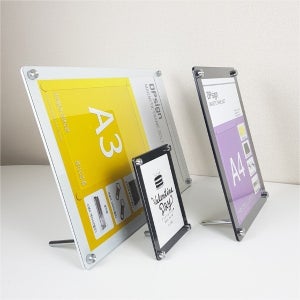 아크릴입간판 미니배너 스탠드메뉴판 가격표 제작 POP대 베이직 블랙4x6