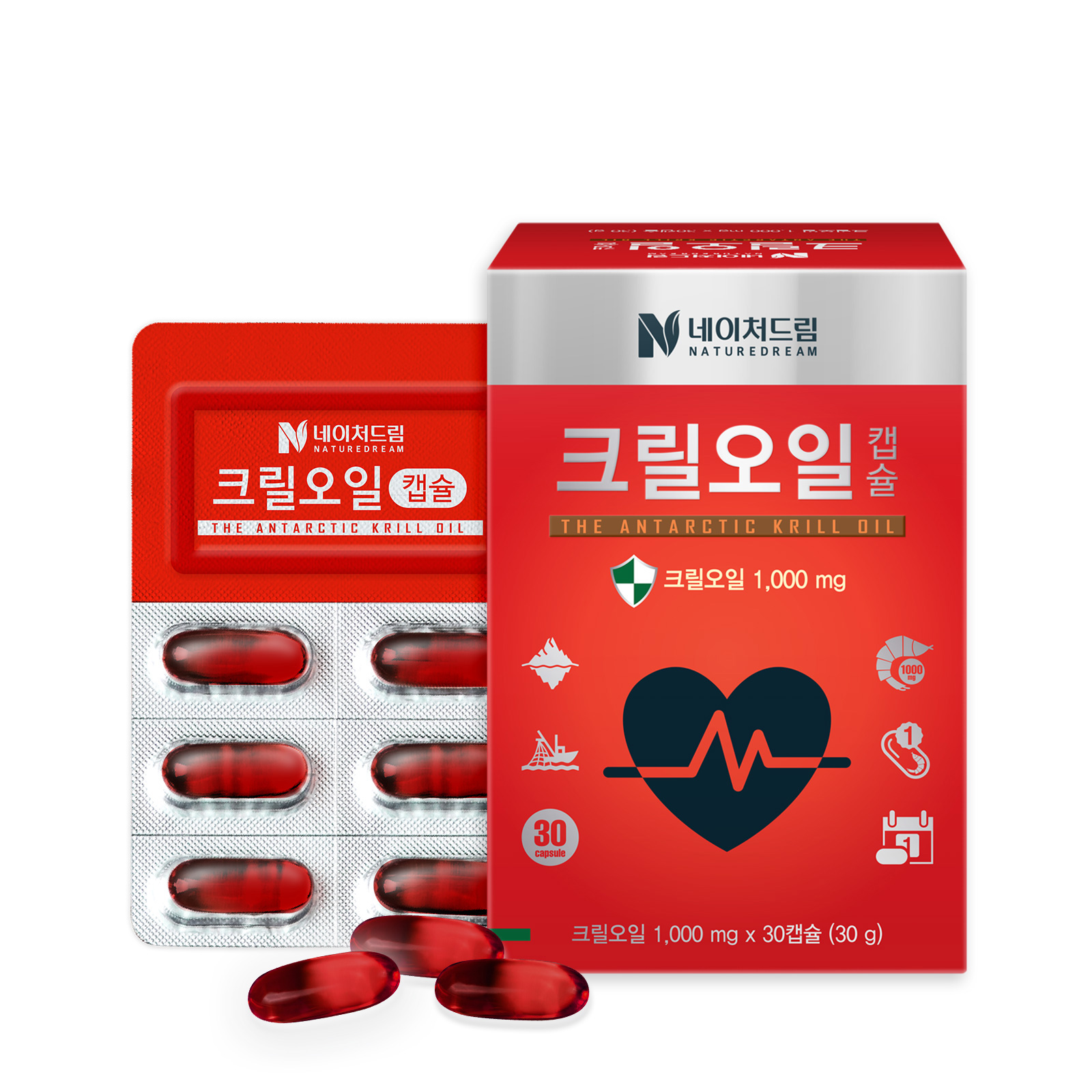 <b>네이처드림</b> 크릴오일 1000mg x 30캡슐