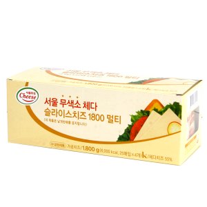 서울우유 무색소 체다 슬라이스치즈 멀티 1800g