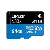 렉사 High-Performance microSDXC Class10 UHS-I U3 V30 A1 633x 64GB