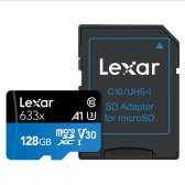 렉사 High-Performance microSDXC Class10 UHS-I U3 V30 A1 633x 128GB