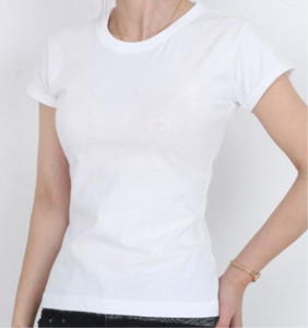 여성 무지 면티 <b>슬림</b>핏 반팔 <b>티셔츠</b>
