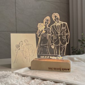 주문제작✨드로잉무드등 기념일 집들이결혼 생일선물 감사패, 레이문