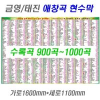 23년형 금영-태진 노래방 현수막 애창곡 포스터 천재질(1600 x 1100)-900곡