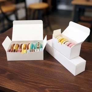 화이트 마카롱,뚱카롱 포장 상자 7종 50장