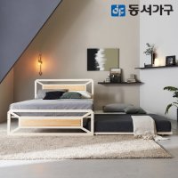 동서가구 멀바우/편백나무 이층침대 Q+Q (본넬 매트) DF640080