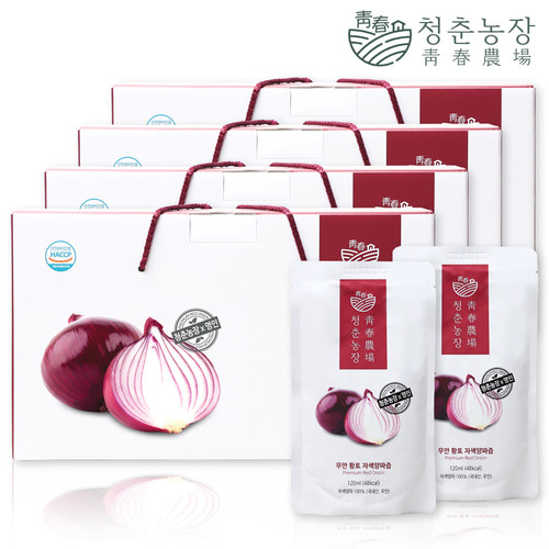 <b>청춘농장</b> 무안 <b>자색 양파</b>즙 4박스 총 120포