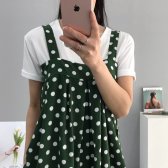 1+1 반팔 텐션 슬림핏 여성 브이넥티