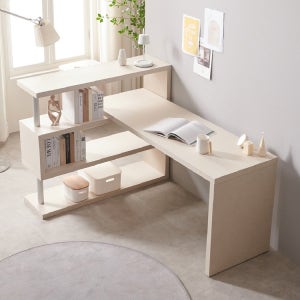 레나1600멀티3단책장책상세트BR