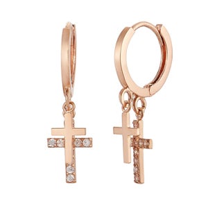 18K 카푸십자가 귀걸이