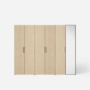 샘베딩 베이직 거울옷장세트 240cm(높이194cm) 행거형 4종