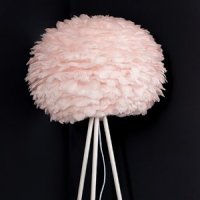[램프 무료 증정] 린다 구스 깃털 1등 장 스탠드 (화이트/골드/핑크) 침실 인테리어 조명