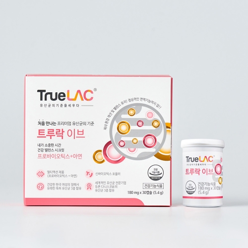 트루락 이브 <b>질</b> 유래 <b>유산균</b> 장건강 면역 프로바이오틱스 1박스