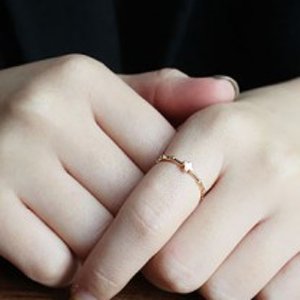 14k18k 민자 큐빅 묵주 반지