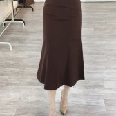 가을 하이웨스트 머메이드스커트 롱기장