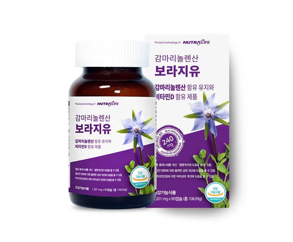 뉴트라라이프 <b>감마리놀렌산</b> 보라지유 1001mg x 90캡슐