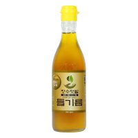 장수텃밭 통들깨100% 옛날 들기름 350ml  1개