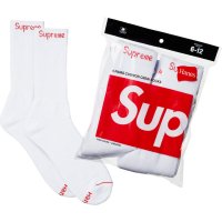 슈프림 헤인즈 양말 Supreme Hanes Crew Socks 4 Pack size 6-12