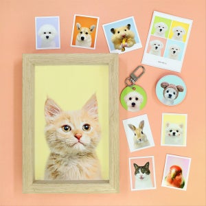 반려동물증명사진 강아지 고양이 액자 키링 굿즈, 두부네사진관