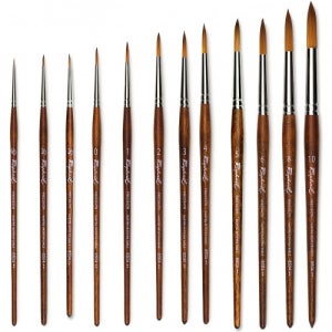 라파엘 8504 극세사 수채화붓 담비털 둥근붓 낱자루