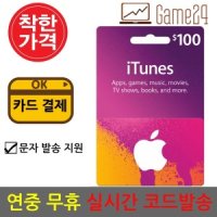 애플 미국 앱스토어 아이튠즈 기프트카드 100달러 100불 선불카드 애플 아이폰 Apple App Store iTunes