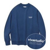 LOCATION LOGO CREWNECK IS  INDIGO BLUE