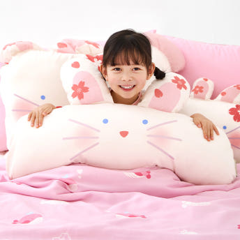 밀로앤개비 동물 아기베개 롱타입 솜포함