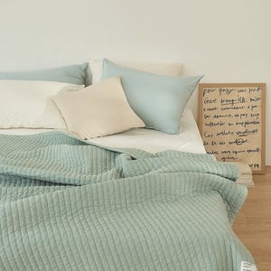 부드러운 순면 항균 피그먼트 이불겸패드 (6color)