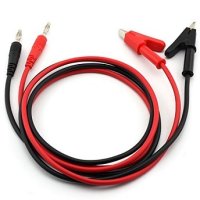 TOTOT 2 PCS Banana Plug to Crocodile Alligator Clip Test Lead Wire Cable Set 15A 1M