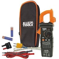 Digital Clamp Meter AC/DC Auto-Ranging 600 Amp Measures Voltage, Resistance, Temp, More Klein T