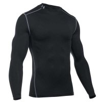 UNDERARMOUR [1265648] 언더아머 기모 동계 목 스판언더 (검정)  검정  S