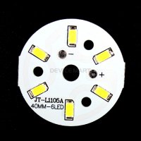 LED조명 제작용 원형기판 SMD LED (3W/40mm/웜화이트)