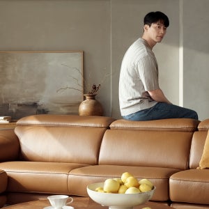 [자코모공식몰] [All Leather Edition] 베니 4인 기능성 오플 천연면피 소가죽 소파(전체가죽적용)