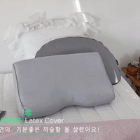 템퍼 까슬한 인견 라텍스커버(밀레니엄 소나타 오리지날 옴브라시오 베인쿠션 여행용쿠션),머리에 열많은 분 추천(시원한 배게커버)  퀸 QUEENM QUEEN L