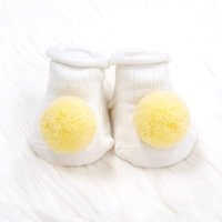 [출산선물] 옐로폼폼 오가닉 아이보리 아기양말, 리나스마마