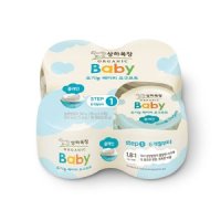 매일유업 상하목장 유기농 베이비 요구르트 1단계 플레인 85g x 4개입