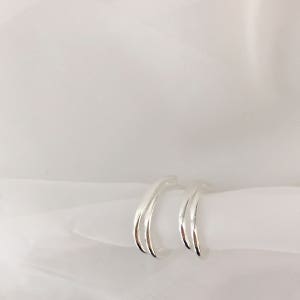 925silver 더블라인 링 귀걸이