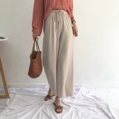 1+1 아베크조이 차르르 골지 밴딩 와이드 쿨 냉장고 팬츠 여름 아이스
