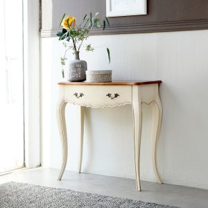 유캐슬 노보 엔틱 원목 콘솔 (아이보리)(착불)