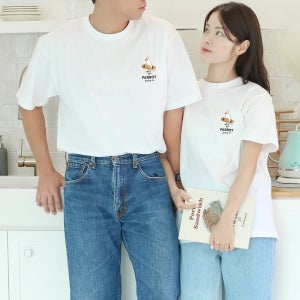 ❤️빠른배송❤️앵무새 기념일 커플티 주문제작 반팔티, 험블스튜디오