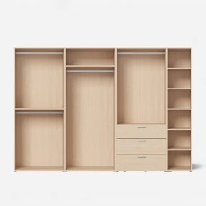 샘베딩 드레스룸 세트 280cm(높이 194cm) 서랍형 2종