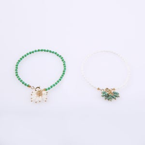 투컬러 비즈 참 팔찌, 미니앤컴포트