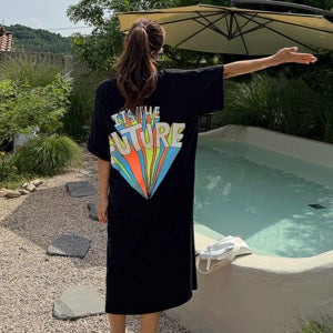 [7천장돌파/여름휴가룩] 퓨처네온나염트임원피스