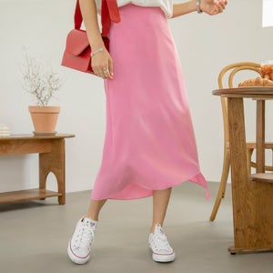 심플뒷밴딩플레어언발롱스커트