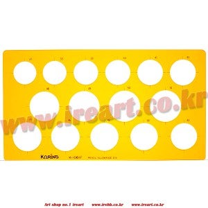 15600 코링 템플레이트 K-1061 (대형원형정규) 325x182mm